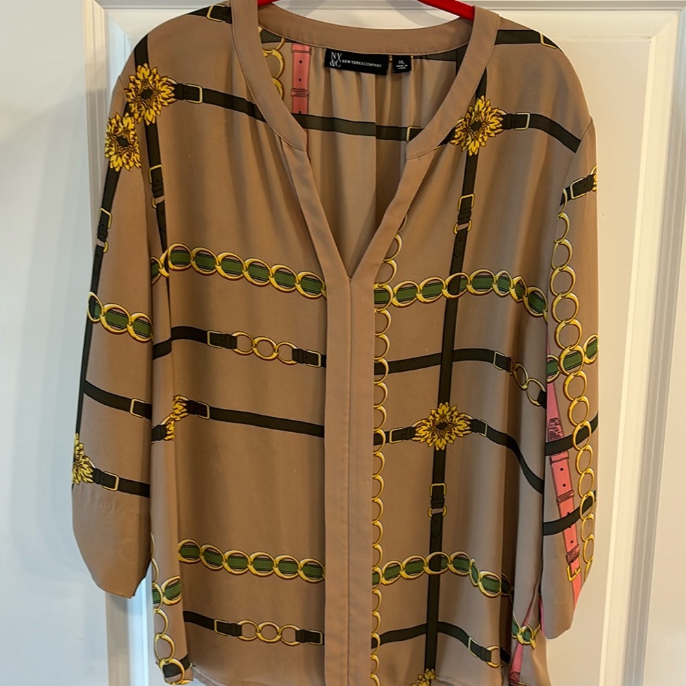 Chain Print Blouse